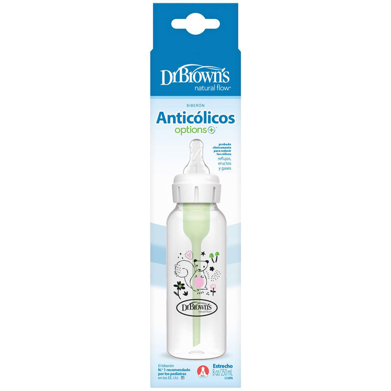 Dr Brown’s 250ml Anti Colic Options+ Narrow Baby Bottle Squirrel