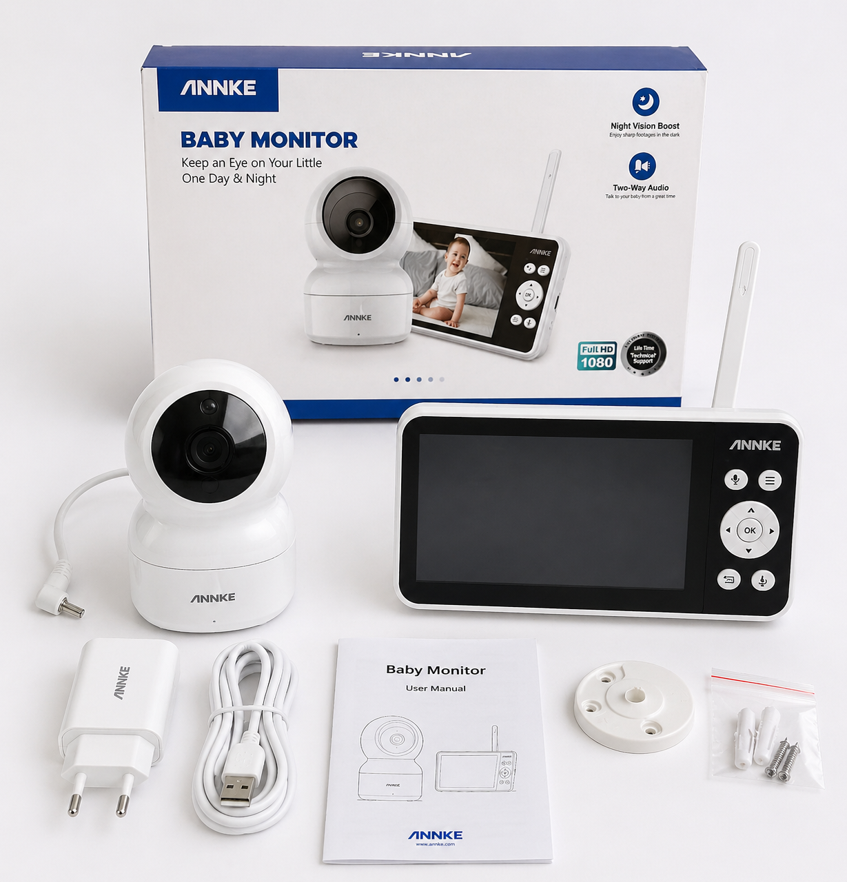 ANNKE 5 inch baby monitor - pan & tilt