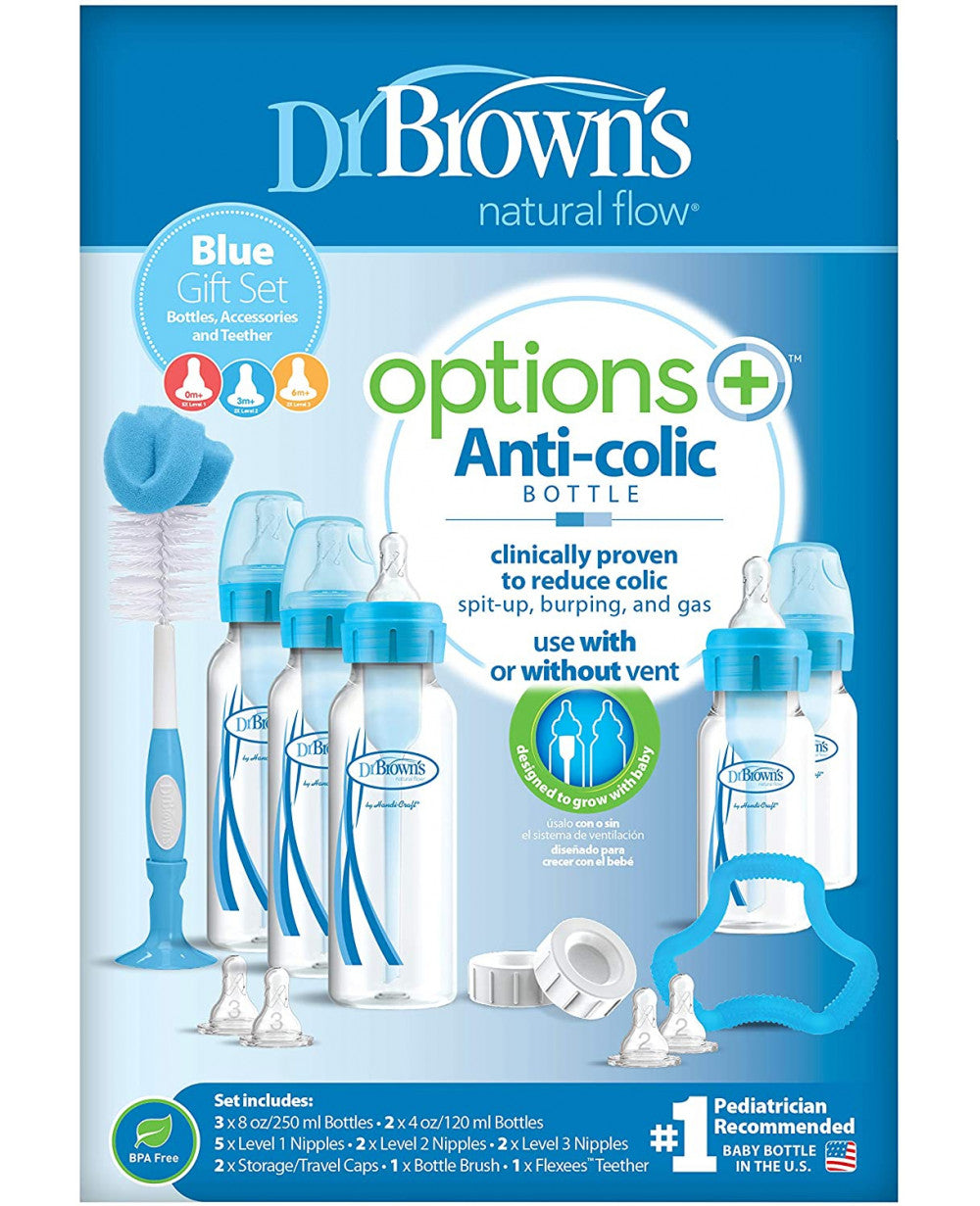 Dr brown's narrow set blue color 0m+, 3m+,6m+