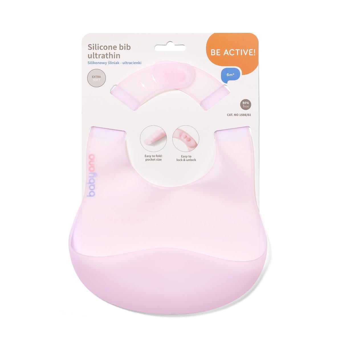Babyono bib ultrathin pink