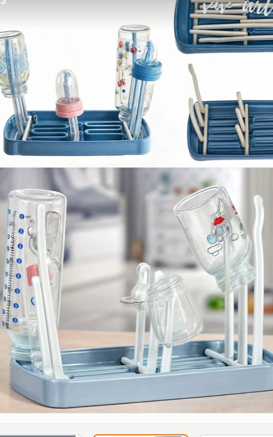 Bottle rack blue and white